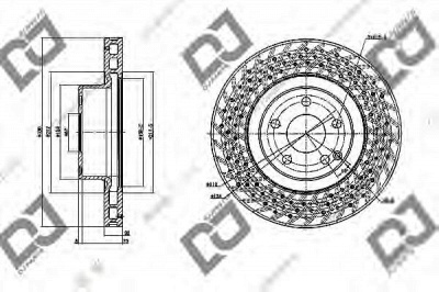 DJ PARTS bd1136 -  Тормозной диск